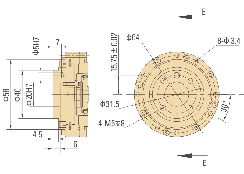 外形尺寸及運(yùn)動(dòng)范圍